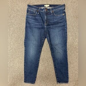 Womens 9inch Mid Rise Skinny Madewell Blue Jeans